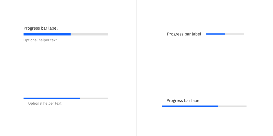 Progress bar alignments